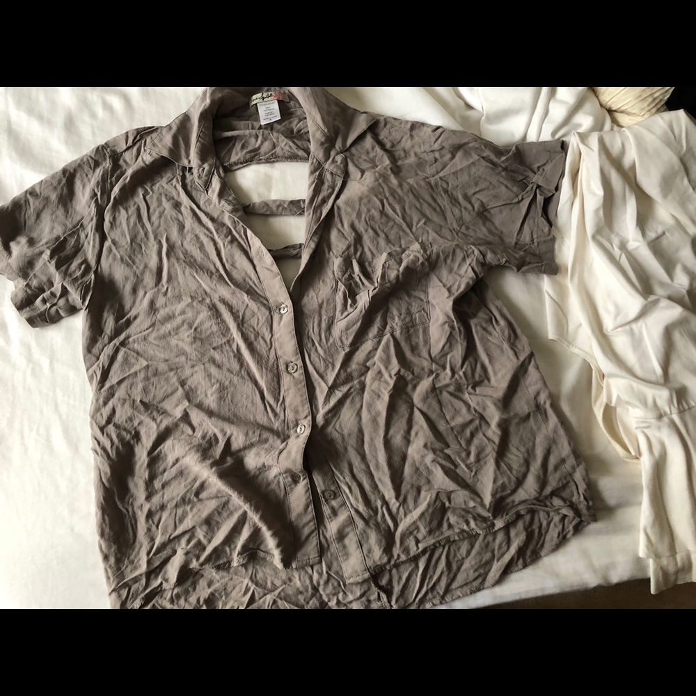 2/$15 Gray Botton Down